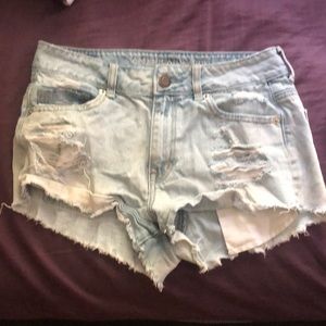 American eagle mid rise jean shorts